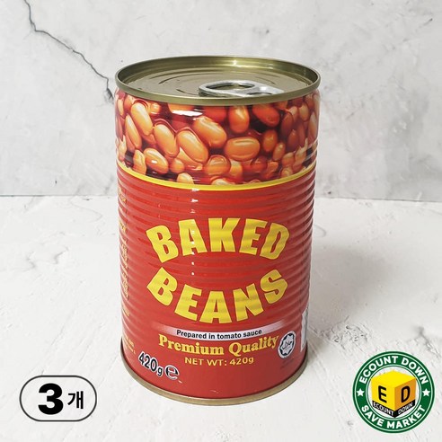 베이키드빈스 식품 통조림, 420g, 3개
