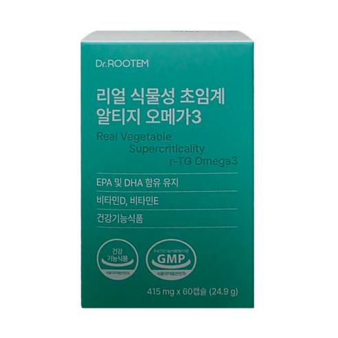 닥터루템 리얼 식물성 초임계 알티지 오메가3, 30회분, 1박스