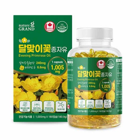 오일 달맞이 꽃 종자유 보라지유 오메가6 달맞이유 감마리놀레산 180캡슐
