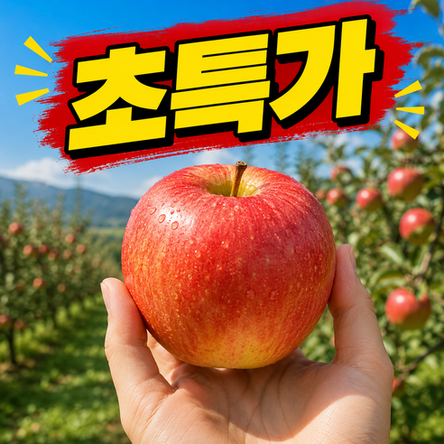 [오늘만파격초특가] 100박스한정판매 산지직송 아삭달콤 부사사과
