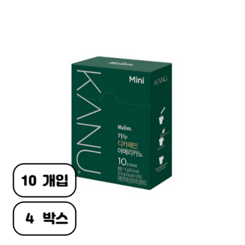 카누 미니 디카페인 아메리카노, 900mg, 10개입, 4개