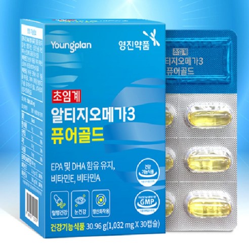 영진약품 초임계 알티지 오메가3 퓨어골드, 2박스, 30정