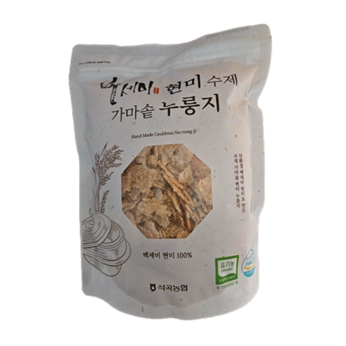 석곡농협 유기농가공인증 백세미 현미누룽지, 1개, 350g