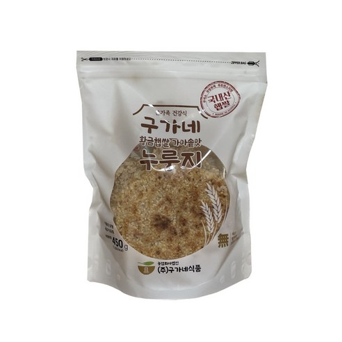 구가네식품 황금햅쌀 가마솥맛 누룽지, 450g, 1개