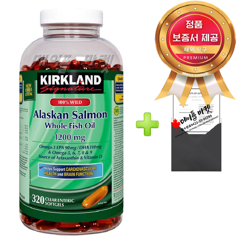 커클랜드 100% 야생 알래스카 연어오일 오메가3 1200mg 320정