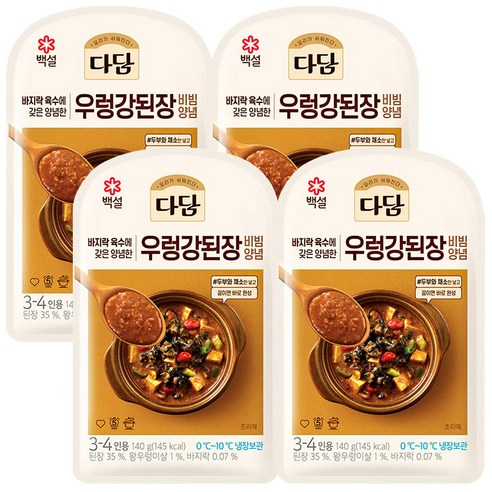 다담 우렁강된장비빔양념, 140g, 4개