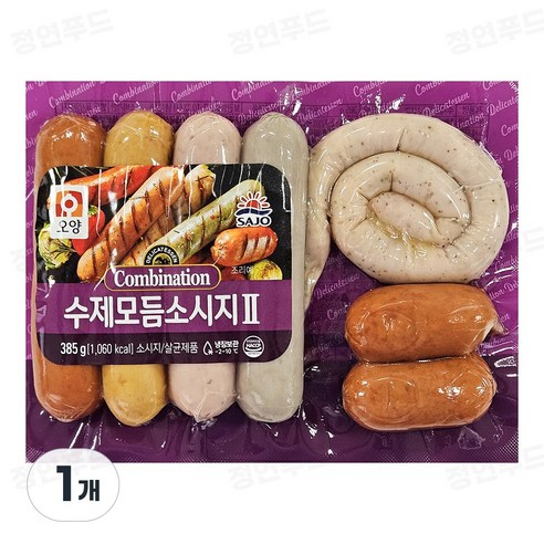 5분마켓 오양 수제 모듬소시지 수제소세지 385g