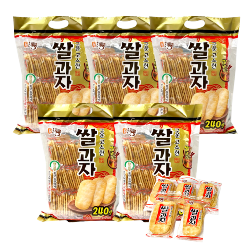 미룡 구운 고소한 쌀과자 240g 개별포장 대용량, 240g, 5개