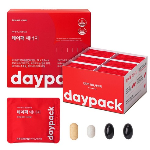 데이팩 에너지 밀크씨슬+옥타코사놀+루테인+오메가3+17종 멀티비타민, 1개, 30회분