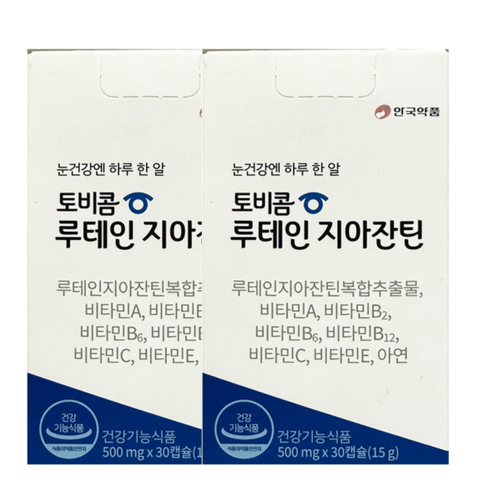 안국약품 토비콤 루테인 지아잔틴 아스타잔틴 150mg x 30캡슐