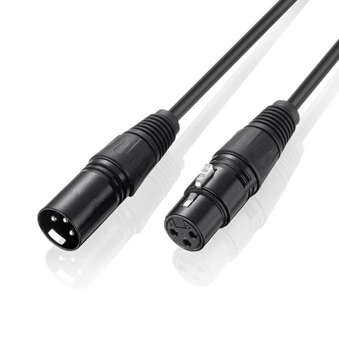 캐논 XLR 암수 마이크 케이블, 1개, 블랙, 1.5M