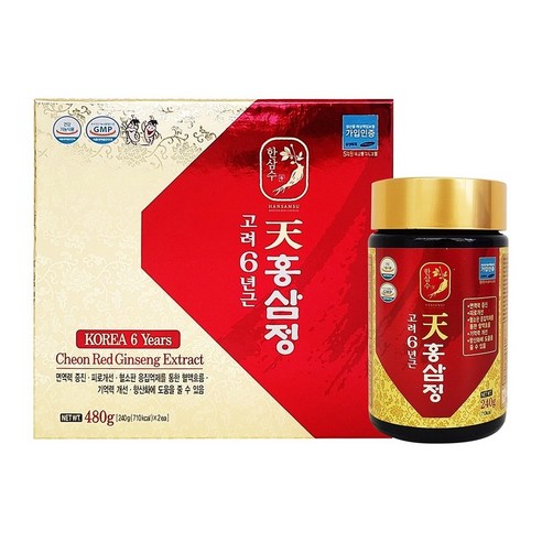 건강지킴이 한삼수 고려6년근 천홍삼정 240g x 4병