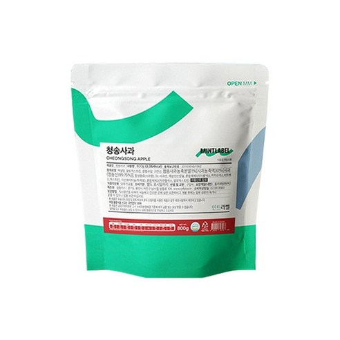 민트라벨 청송사과 파우더 I 라떼,스무디,에이드용 음료 베이스 분말, 2개, 1개입, 500ml, 800g