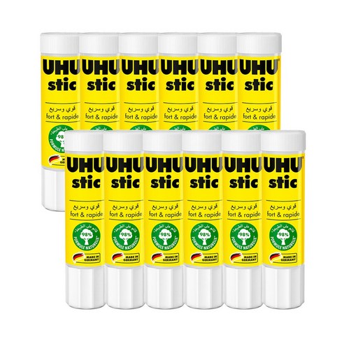 UHU 우후 노랑풀 21g / 고체풀 1갑(12개입)