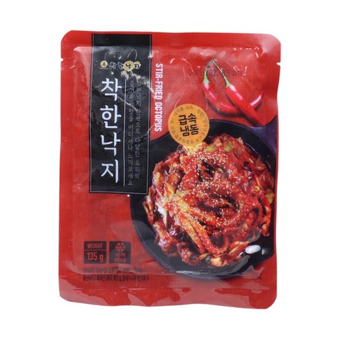 착한낙지 매콤 칼칼 착한낙지 135g x 6팩 비법소스 6팩