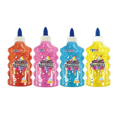 종이나라 머메이드컬러 액체 풀 180ml 반짝반짝, 파랑, 1개