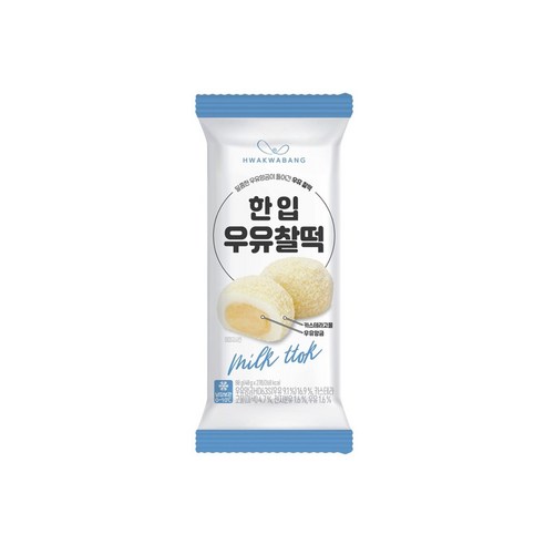 화과방 한입 우유찰떡, 4개, 80g