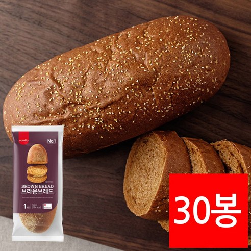 삼립 냉동 브라운브레드 600g(60gX10봉) 부시맨빵 아웃백 식전빵 레스토랑 식사용빵