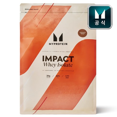 마이프로틴 임팩트 웨이 아이솔레이트 초콜릿무스향 WPI, 포대유청 분리유청 단백질, 1kg, 1개