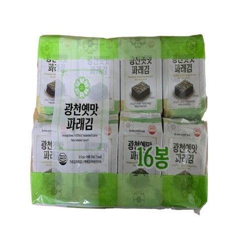 광천옛맛파래김, 10개, 56g