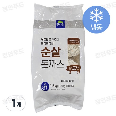 ~유통기한(2026.07.30) ~ 면사랑 순살돈까스, 1개, 1.5kg
