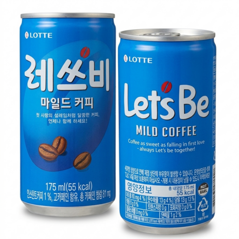 롯데 레쓰비 마일드 175ml x 60캔 (30캔x2박스)