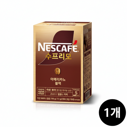 네스카페 수프리모 블랙(무설탕/100T/네슬레)