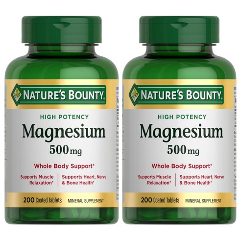 Natures Bounty 마그네슘 500mg 200정 x 2
