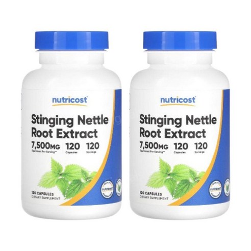 뉴트리코스트 스팅잉네틀 쐐기풀뿌리 7500mg 120캡슐 2개 StingingNettle