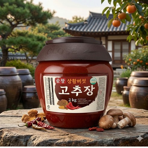기픈샘 순창 상황버섯 고추장 2kg 대용량 전통 발효장 맛있는 매운맛