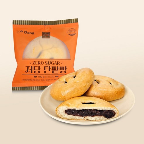 NODang 저당 단팥빵 100g 10개입 팥빵 앙금, 10개, 100g
