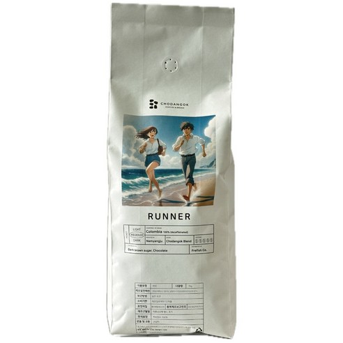 초당옥 러너 디카페인 원두커피 싱글오리진, 1개, 1kg, 홀빈(분쇄안함)
