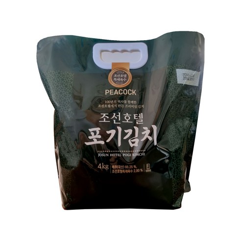 피코크 조선호텔 특제육수 포기김치 4kg X 2개