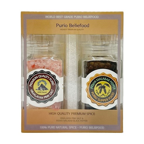 purio 푸리오 향신료 기획선물PET세트(솔트소금+후추 그라인더), 1세트