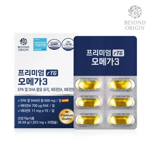 비욘드오리진 프라임 Rtg 오메가3 EPA 및 DHA 함유 유지, 비타민A, 비타민E 1023mg