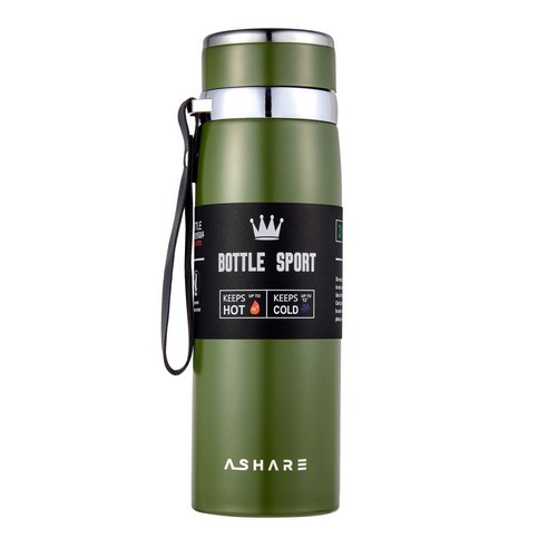 어쉐어 보온병 보냉병 휴대용 보온보냉병, 그린, 1L, 1개
