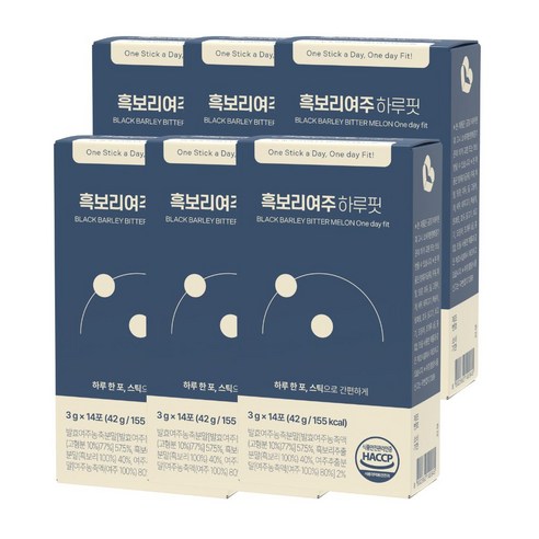 엘비 흑보리 여주 하루핏 14포 6박스, 42g, 6박스