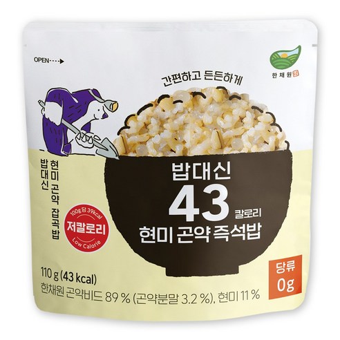 한채원 밥대신 43 칼로리 현미 곤약 즉석밥