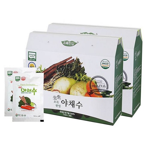 초록한입 생생 유기농 야채수 주스