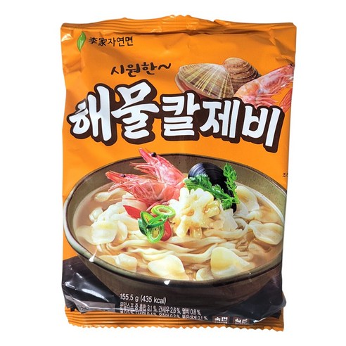 이가자연면 해물칼제비, 155.5g, 1개