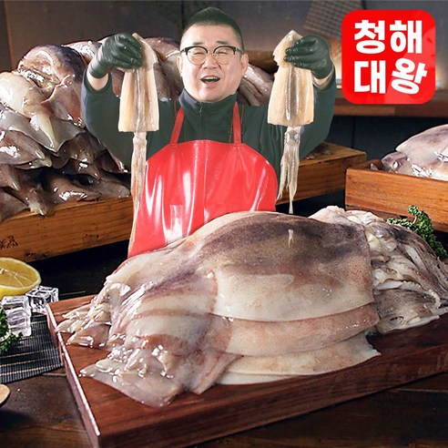 TV홈쇼핑 정품구성 급냉동 청해대왕 자연산 손질 오징어