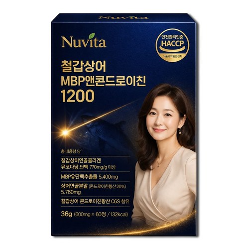 뉴비타 MBP 앤 콘드로이친 1200 [15개구매시 포사인 콘드로이친 1200 돼지연골 유래 사은품 증정], 1박스, 60정