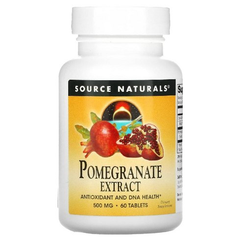 Source Naturals 소스 내추럴스 그린 슈퍼 푸드 석류 추출 500mg Pomegranate