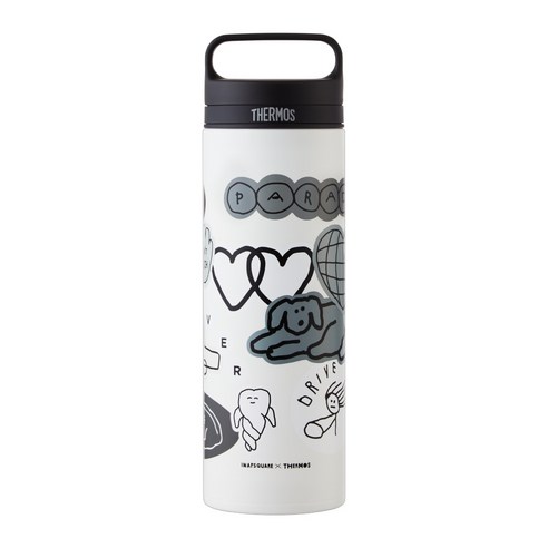 써모스X이나피스퀘어 캐리 핸들 텀블러 800ml / JOW-800KC, 써모스 JOW-800KC-이나피스티커 IPST, 1개, 800ml