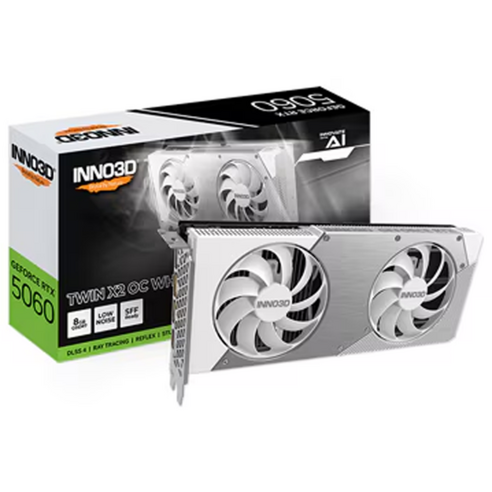 INNO3D 아이노비아 Geforce RTX 5060 OC V2 D7 8GB TWIN X2 White 그래픽카드 VGA