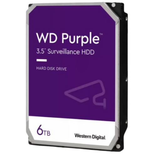 공식판매점 WD 퍼플 CCTV전용 하드디스크, 6TB, WD퍼플 6테라 - WD64PURZ
