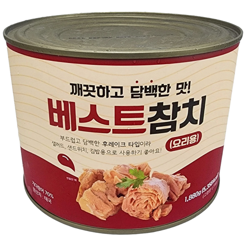 [더 부드러운 후레이크타입] 참치 대용량 가다랑어 76%, 1.88kg, 5개