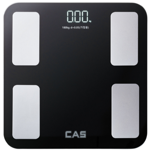CAS 스마트인바디 체지방 체성분 체중계 BFA-S15 블루투스 카스, 블랙, 1개, BFA-S15