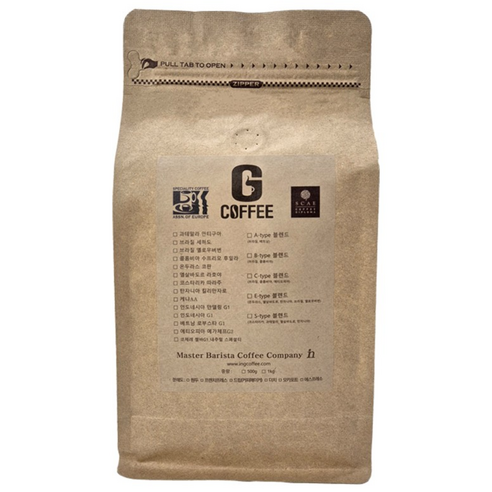 지커피 브라질 세하도 원두커피, 모카포트, 500g, 1개