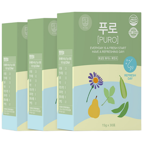 더나을 푸로 쑥부쟁이 작두콩 수세미 유근피 진액 차 즙, 450g, 3박스